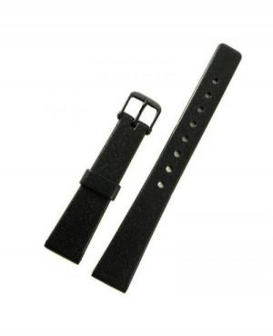 Watch Strap CASIO 00041586 Leather 8 mm Plastic / Rubber Black Tworzywo sztuczne/guma Czarny 12 mm