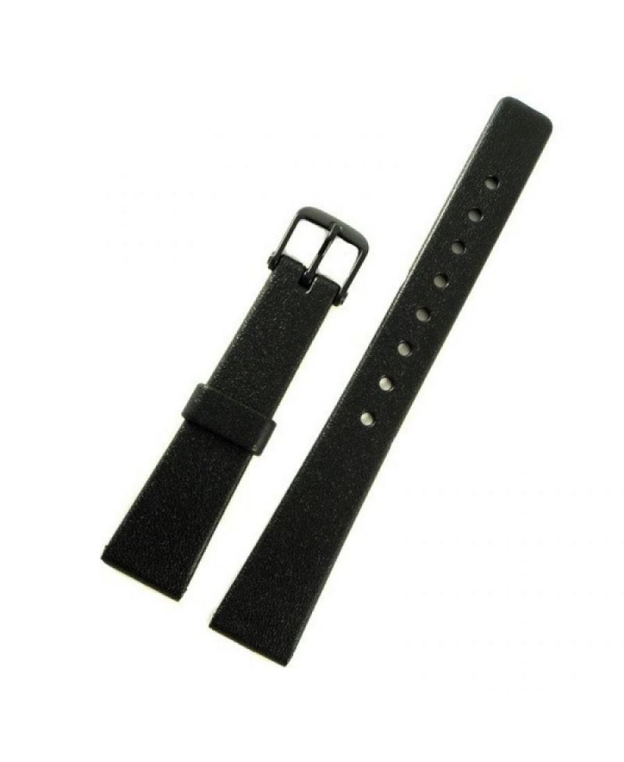 Watch Strap CASIO 00041586 Leather 8 mm Plastic / Rubber Black Tworzywo sztuczne/guma Czarny 12 mm