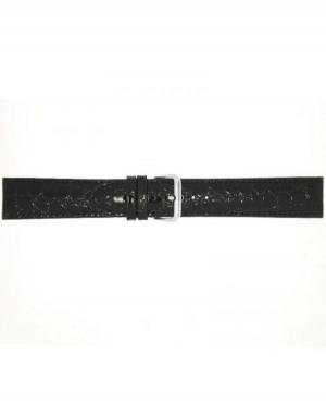 Watch Strap CONDOR Croco Grain 119R.01.18.W Skóra czarny Skórzany Czarny 18 mm