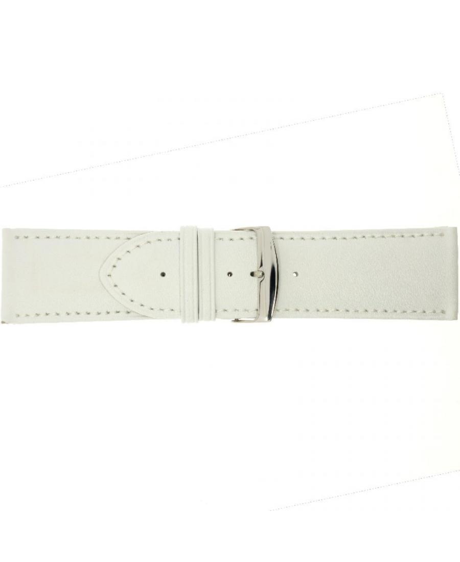 Watch Strap CONDOR Calf Leather 306R.09.24.W Skóra Skórzany Biały 24 mm