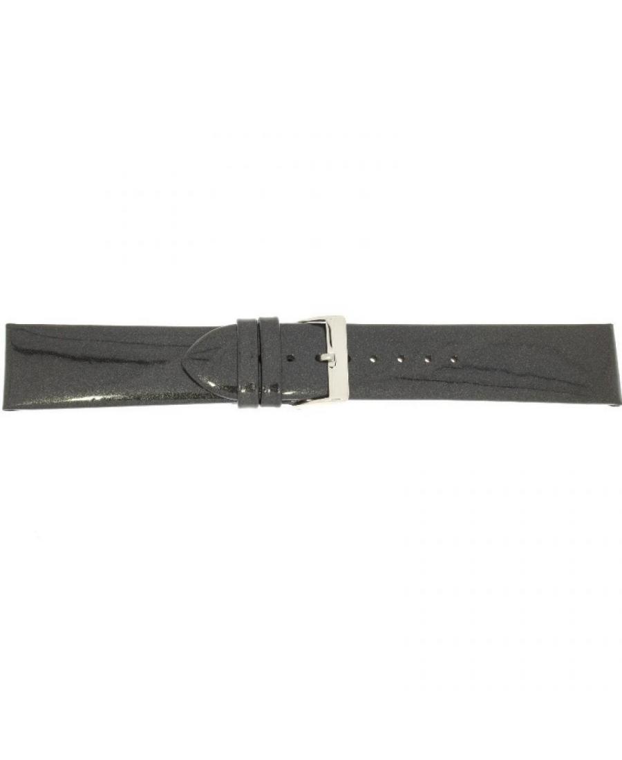 Watch Strap CONDOR Patent Leather 669R.01A.18.W Black 18 mm