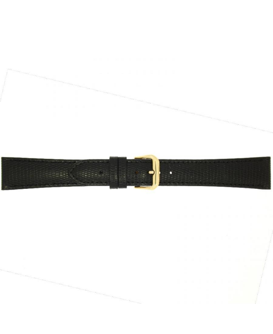 Ремешок для часов CONDOR Semi Padded Lizard Grain Extra Long 065L.01.20.Y Кожа Чёрный 20 мм