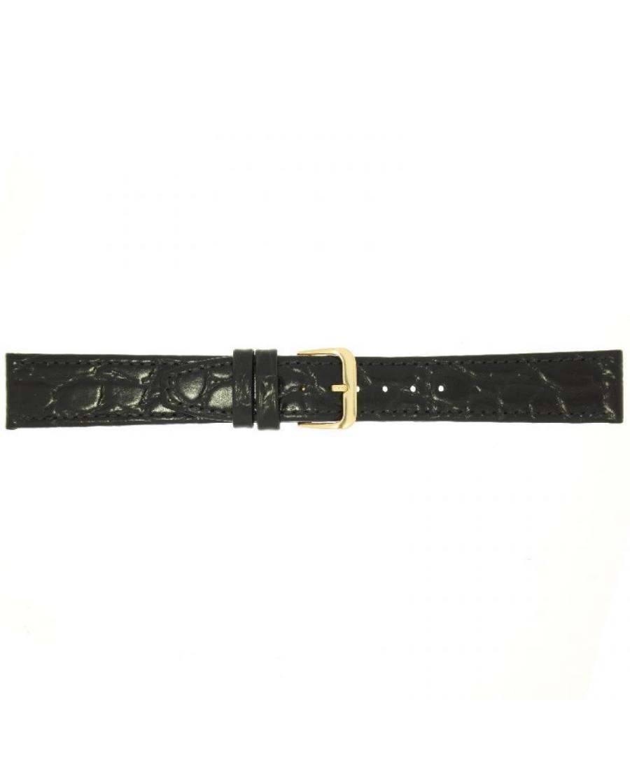Watch Strap CONDOR Croco grain 082R.01.16.Y Black 16 mm