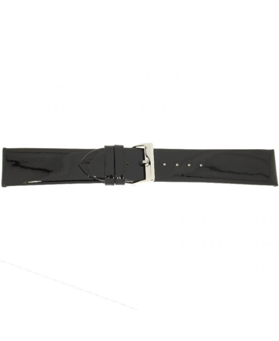Watch Strap CONDOR Patent Leather 669R.01.22.W Black 22 mm