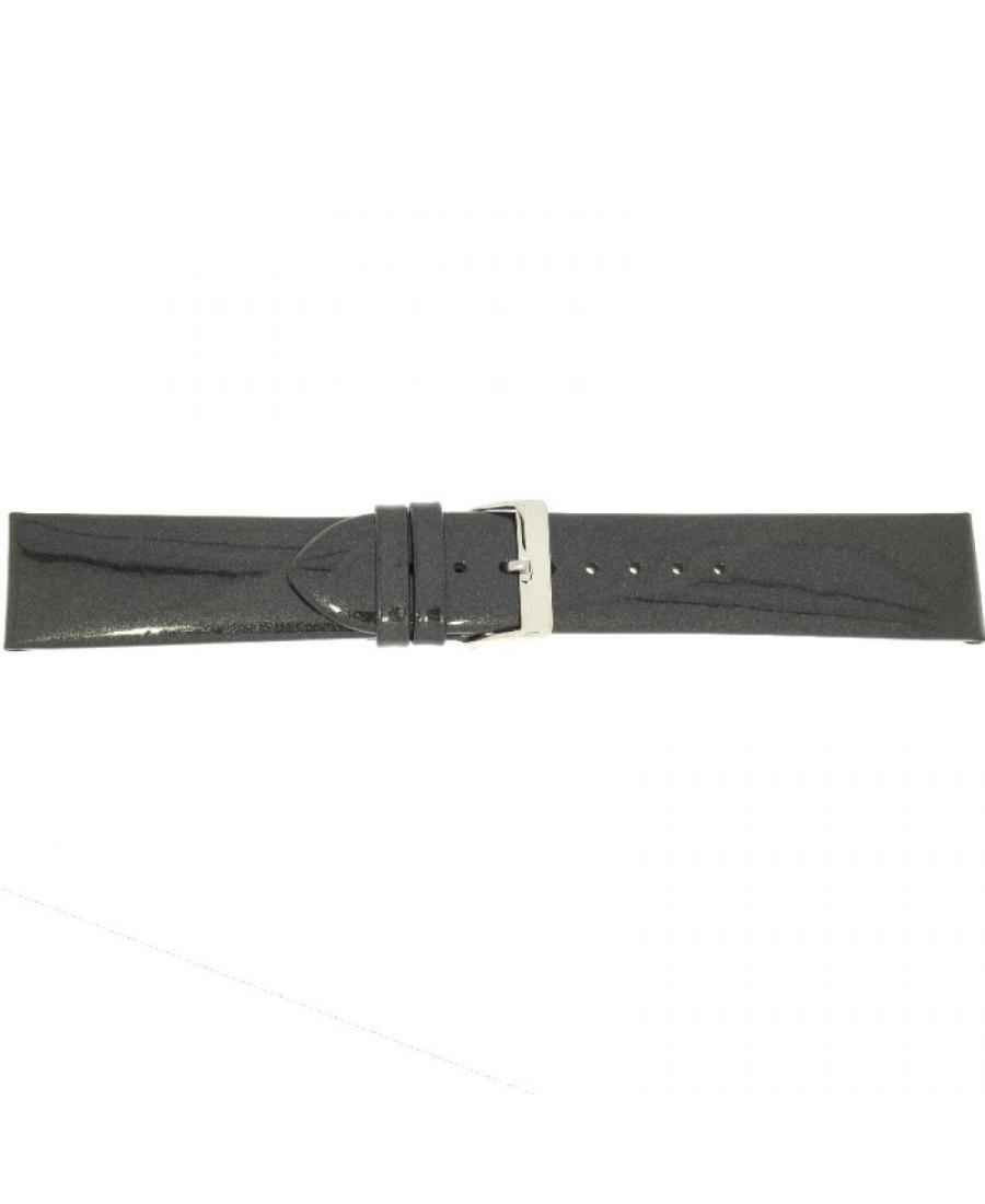 Watch Strap CONDOR Patent Leather 669R.01A.22.W Black 22 mm