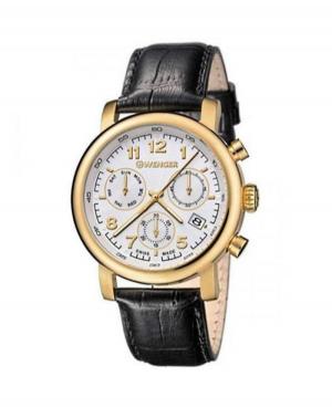 Mężczyźni klasyczny Szwajcar kwarcowy analogowe Zegarek Chronograf WENGER 01.1043.106 Srebrna Dial 43mm