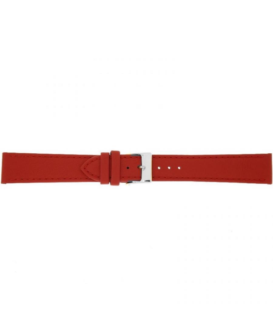 Watch Strap CONDOR Calf Strap 124R.06.18.W Skóra Skórzany Czerwony 18 mm