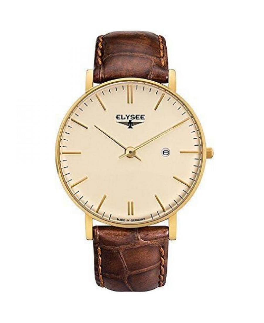 Mężczyźni klasyczny kwarcowy analogowe Zegarek ELYSEE ELS-98003 Żółty Dial 40mm