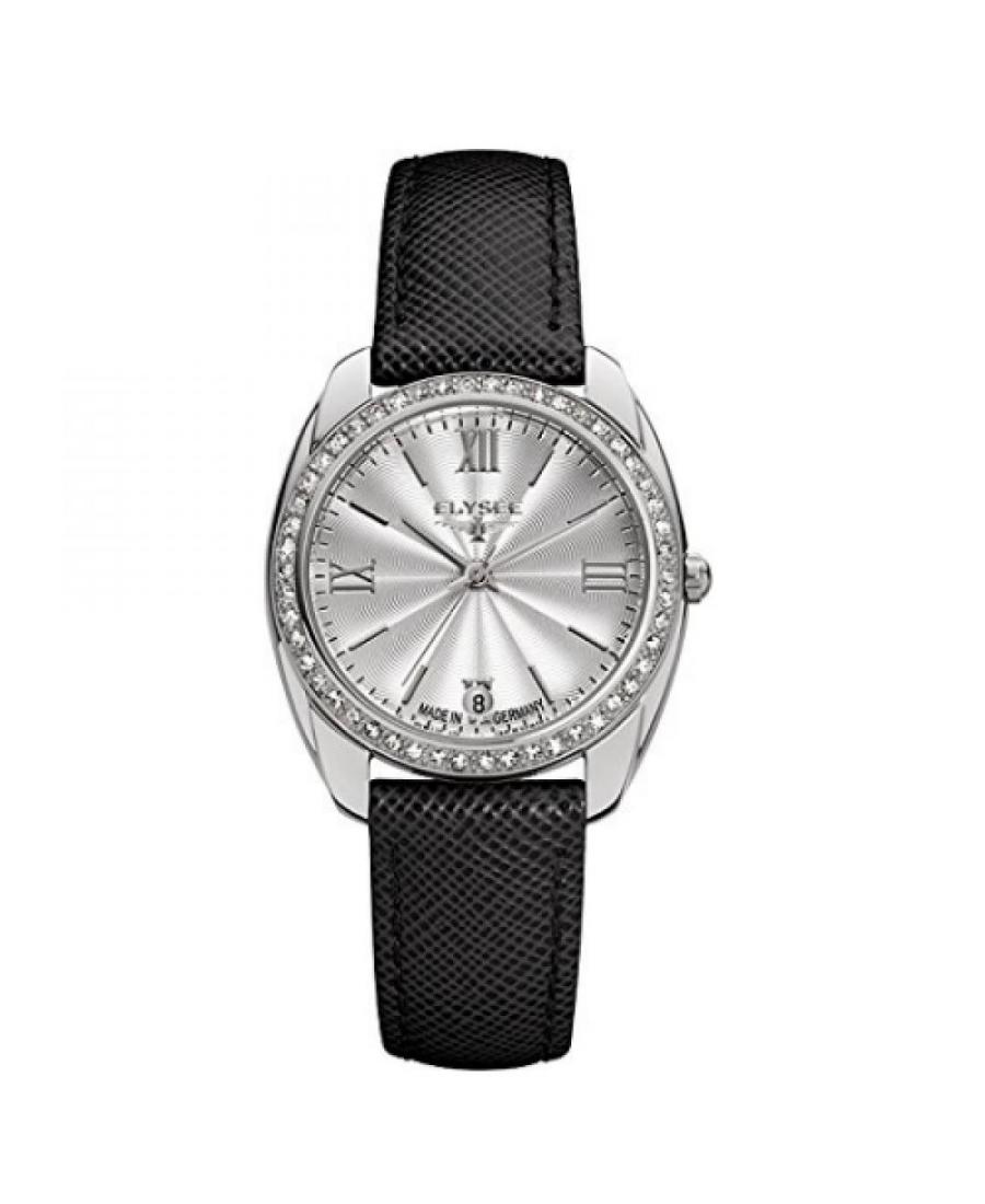 Women Germany Classic Quartz Watch Elysee ELS-28600B Silver Dial