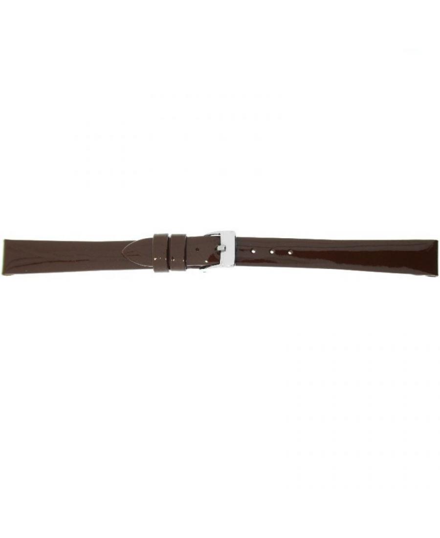 Watch Strap CONDOR Patent Leather 669R.03.14.W Skóra Skórzany Brązowy 14 mm