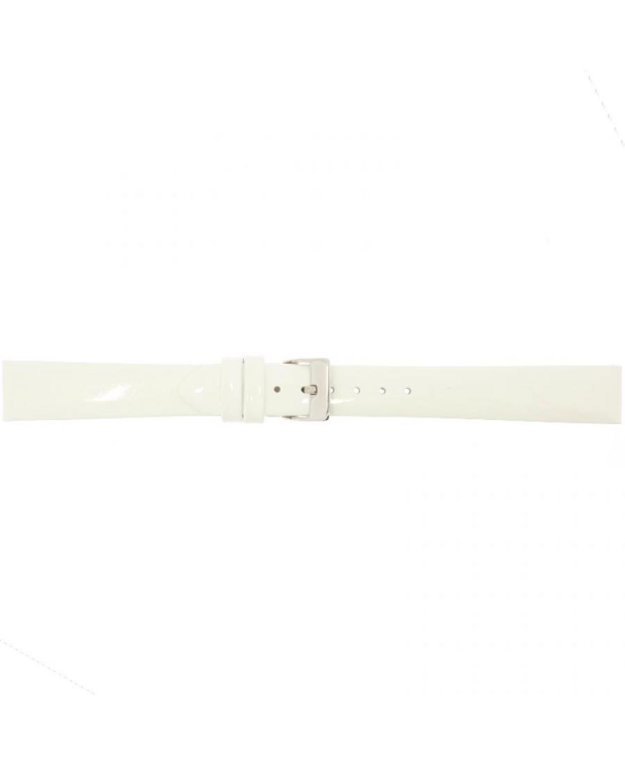 Watch Strap CONDOR Patent Leather 669R.09.14.W Skóra Skórzany Biały 14 mm