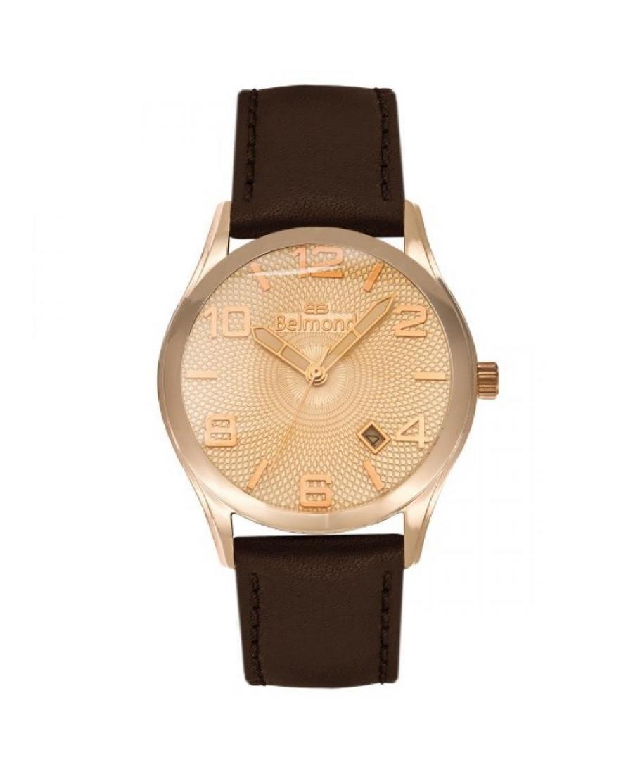 Men Fashion Quartz Watch Belmond KNG528.432 Golden Dial