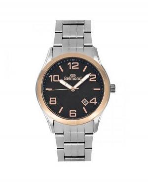 Men Fashion Quartz Analog Watch BELMOND KNG527.550 Black Dial 43mm
