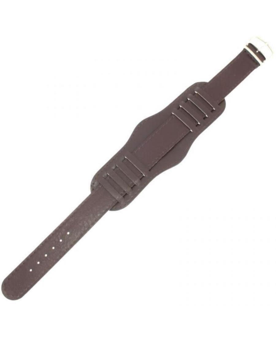 Retro-style watch strap KM1.02.18.W Imitation leather Imitacja skóry Brązowy 18 mm