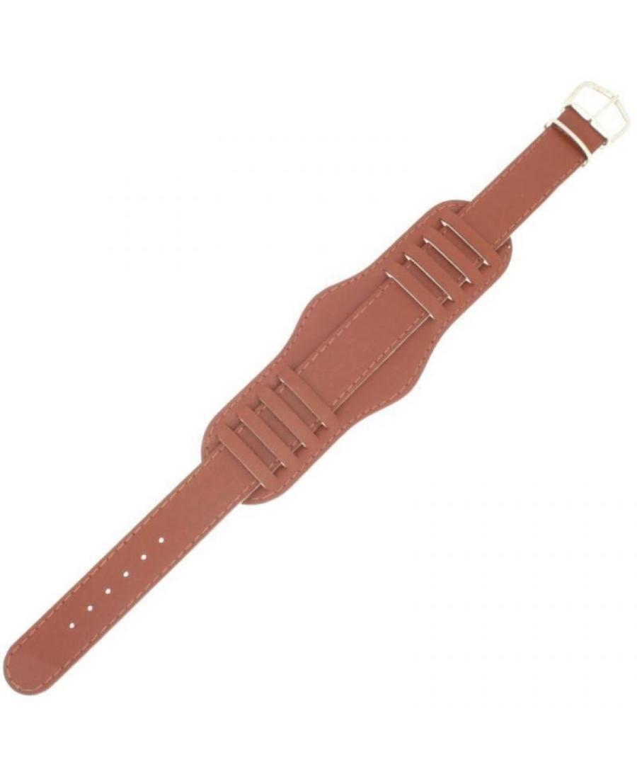 Retro-style watch strap KM1.03.18.W Imitation leather Imitacja skóry Brązowy 18 mm