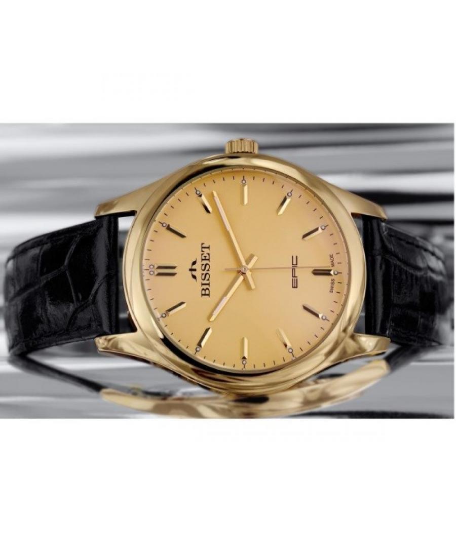 Men Swiss Classic Quartz Watch Bisset BSCC41GIGX05B1 Yellow Dial