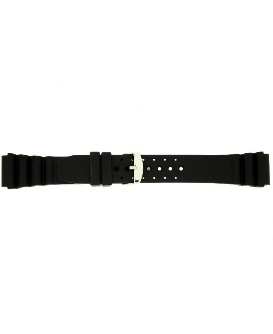 Watch Strap CONDOR SL.100.01.24.W Plastic / Rubber czarny Tworzywo sztuczne/guma Czarny 24 mm