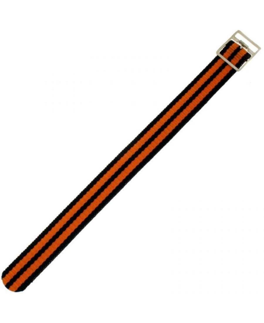 Ремешок для часов из капрона KPR1.01-19.18.W Текстиль Оранжевый 18 мм