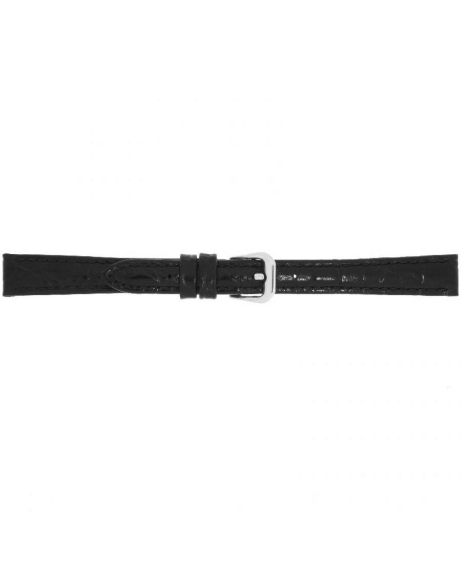 Watch Strap CONDOR Croco Grain 119R.01.12.W Black 12 mm