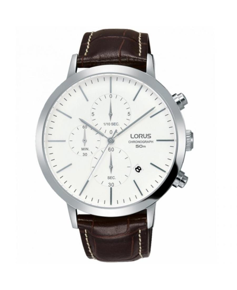Men Japan Classic Quartz Watch Lorus RM375DX-9 White Dial