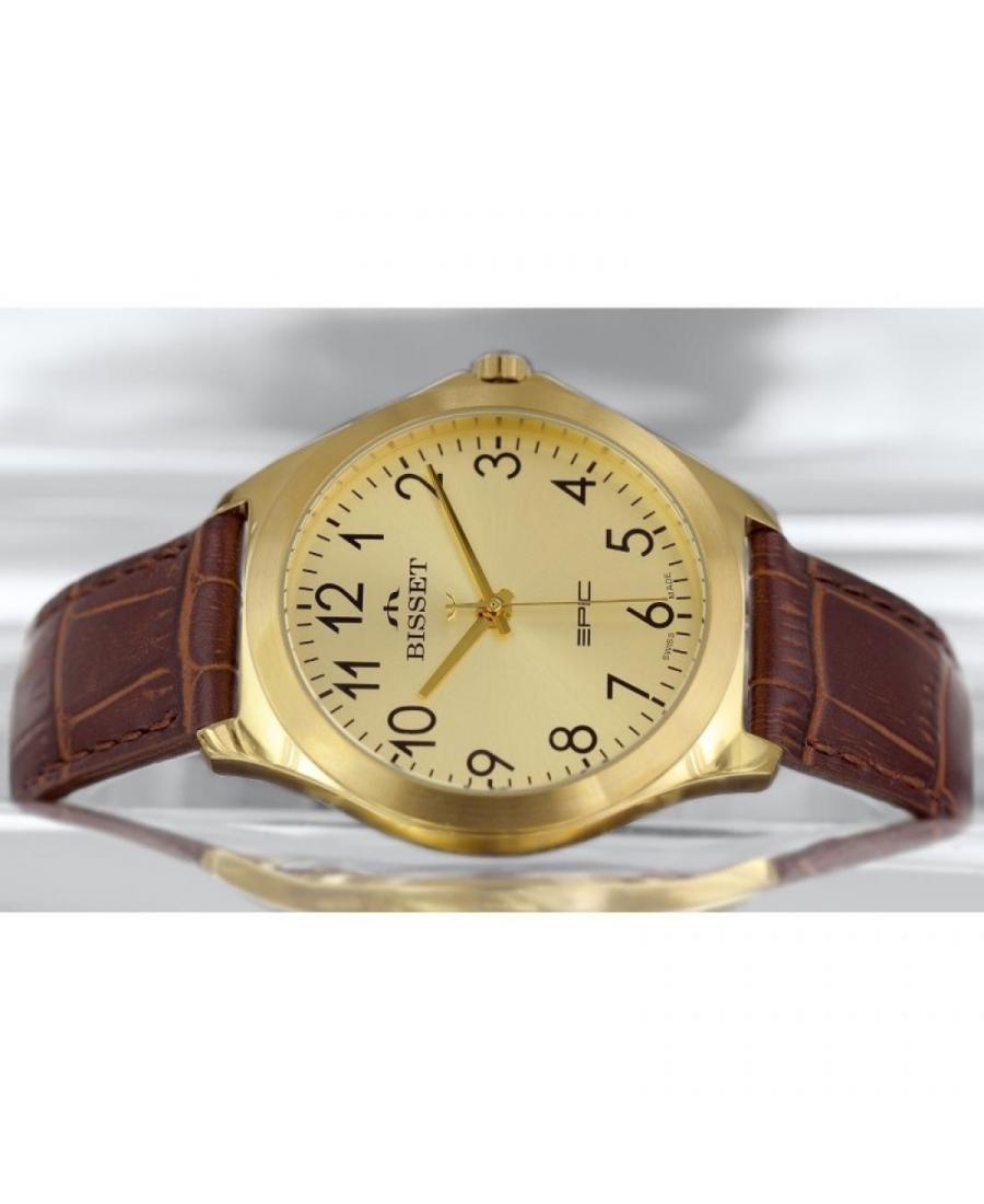 Men Swiss Classic Quartz Watch Bisset BSCE40GAGX03BX Yellow Dial