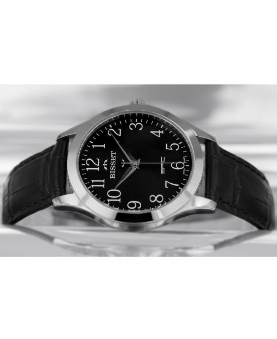 Mężczyźni klasyczny Szwajcar kwarcowy analogowe Zegarek BISSET BSCE50SABX03BX Czarny Dial 40mm