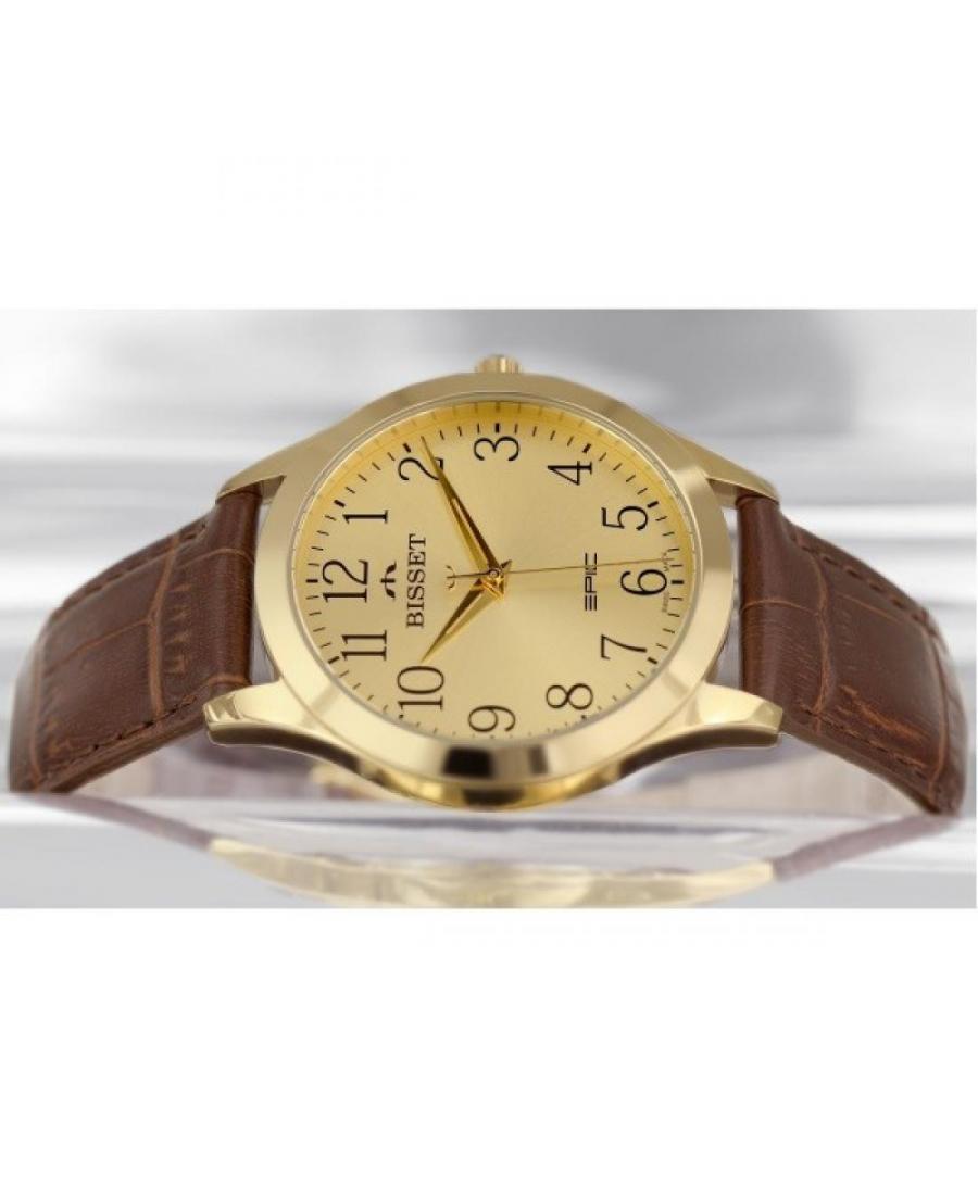 Mężczyźni Szwajcar klasyczny kwarcowy Zegarek Bisset BSCE50GAGX03BX Żółty Wybierz