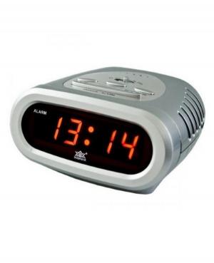 Electric Alarm Clock 0610/RED Plastic Steel color Plastik Tworzywo Sztuczne Kolor stali