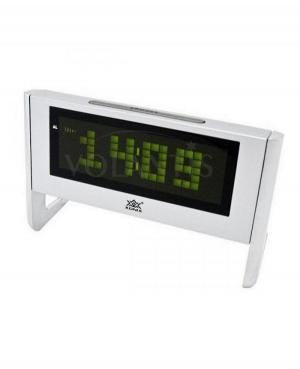 Electric Alarm Clock 1252/GREEN Plastic Steel color Plastik Tworzywo Sztuczne Kolor stali