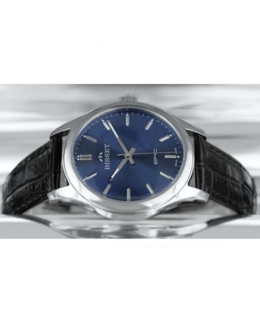 Men Swiss Classic Quartz Watch Bisset BSCC41SIDX03BX Blue Dial