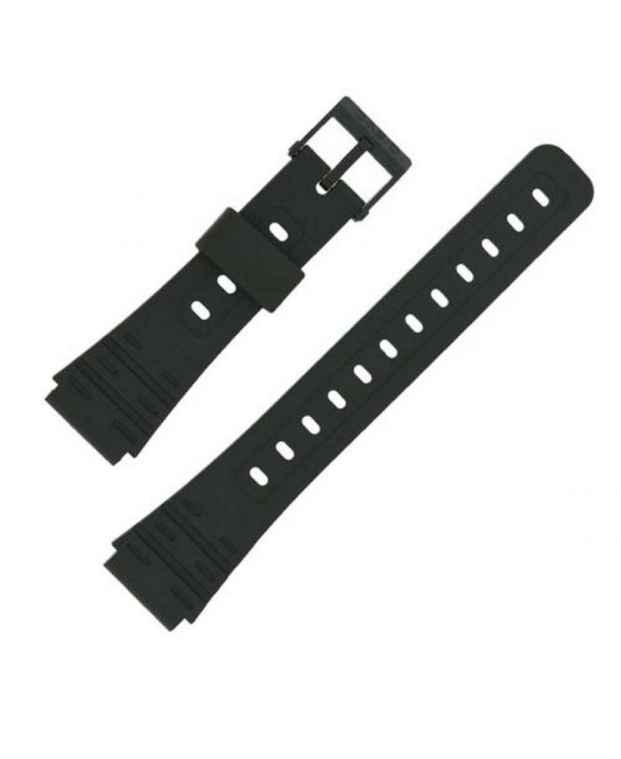 Watch Strap CASIO 71604816 Plastic / Rubber czarny Tworzywo sztuczne/guma Czarny 22 mm