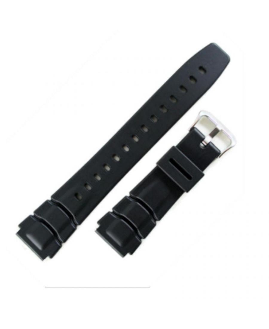 Watch Strap CASIO 70621707 Plastic / Rubber czarny Tworzywo sztuczne/guma Czarny 20 mm