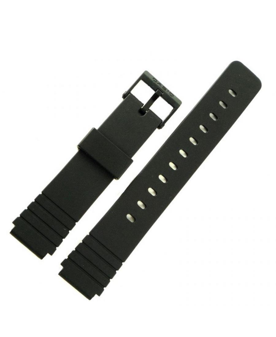 Watch Strap CASIO 10224223 Plastic / Rubber czarny Tworzywo sztuczne/guma Czarny 16 mm