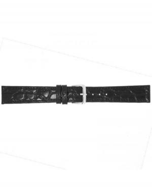 Watch Strap CONDOR Croco grain 082R.01.18.W Black 16 mm