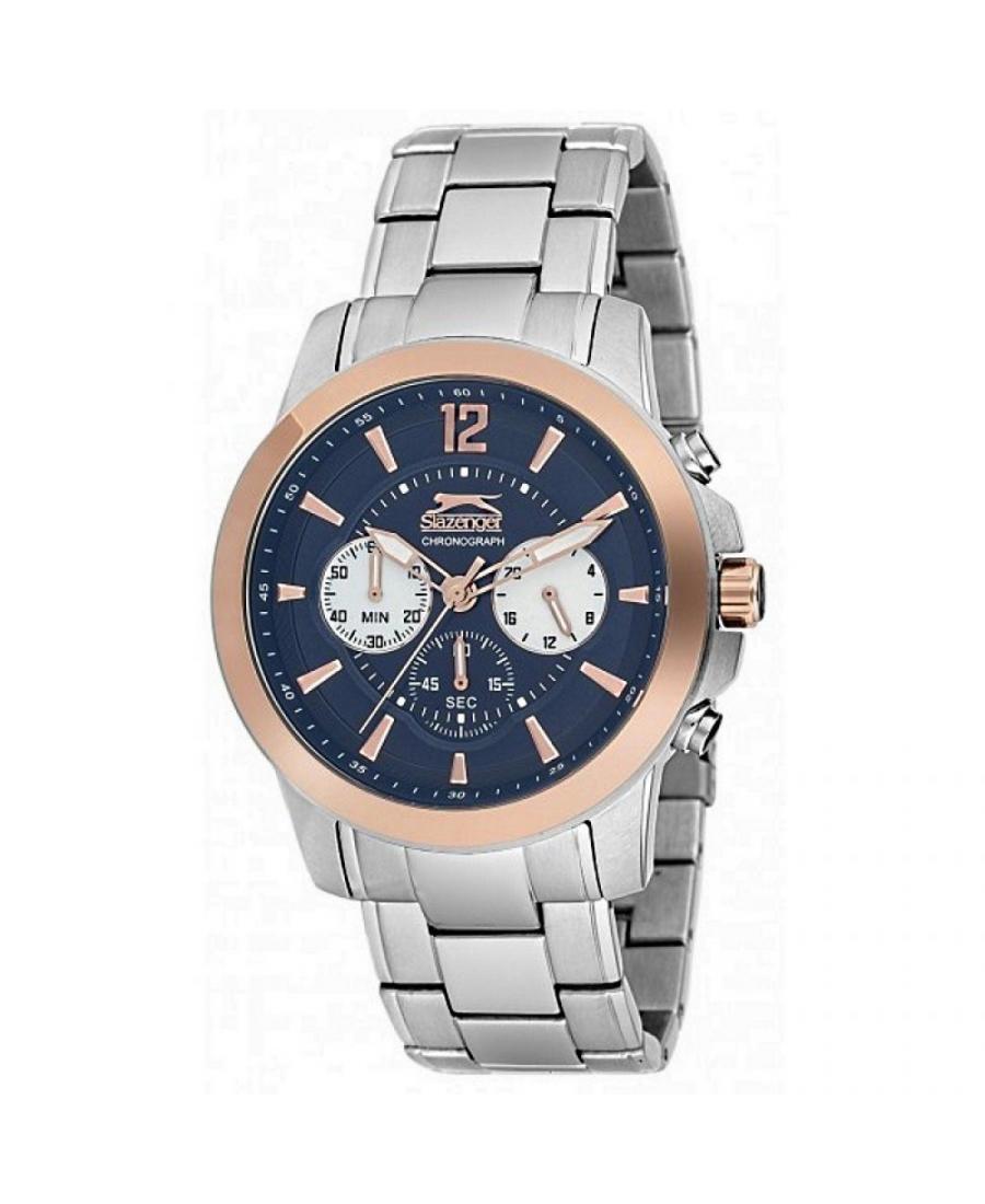 Mężczyźni Moda kwarcowy analogowe Zegarek Chronograf SLAZENGER SL.9.6007.2.01 Niebieska Dial 48mm