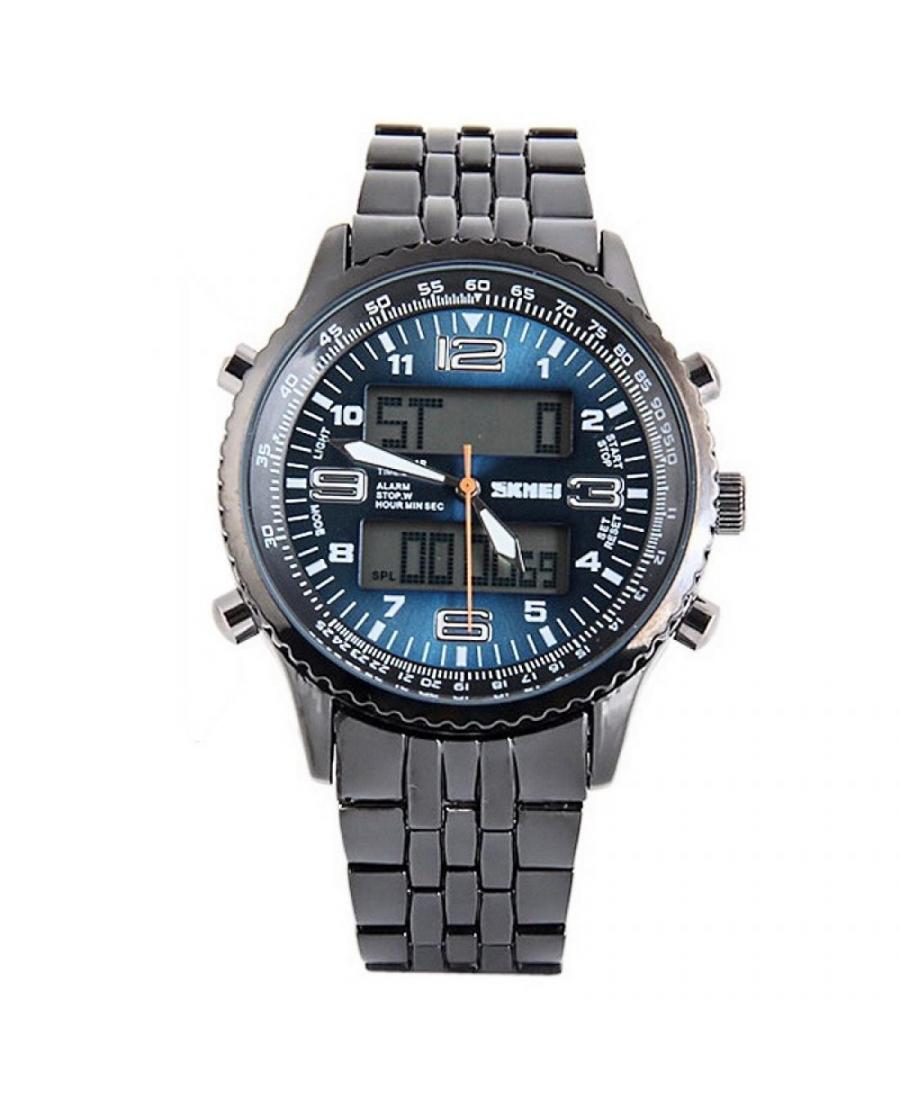 Mężczyźni Funkcjonalny kwarcowy cyfrowe Zegarek Budzik SKMEI AD1032 Blue Niebieska Dial 47mm