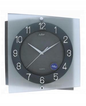 ADLER 21115ANT Quartz Wall Clock Glass Gray Szkło Szary
