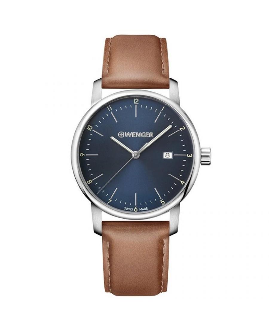 Mężczyźni klasyczny Szwajcar kwarcowy analogowe Zegarek WENGER 01.1741.111 Niebieska Dial 42mm