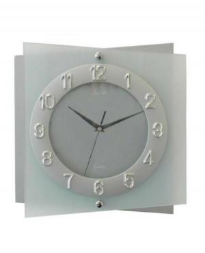 ADLER 21115SIL Quartz Wall Clock Glass Silver color Szkło Kolor srebrny