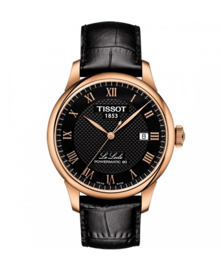 Мужские Швейцарские Классические Automatic Часы Tissot T006.407.36.053.00 Черный Циферблат