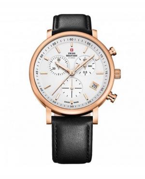 Men Fashion Swiss Quartz Analog Watch Chronograph SM34058.08 White Dial 42mm