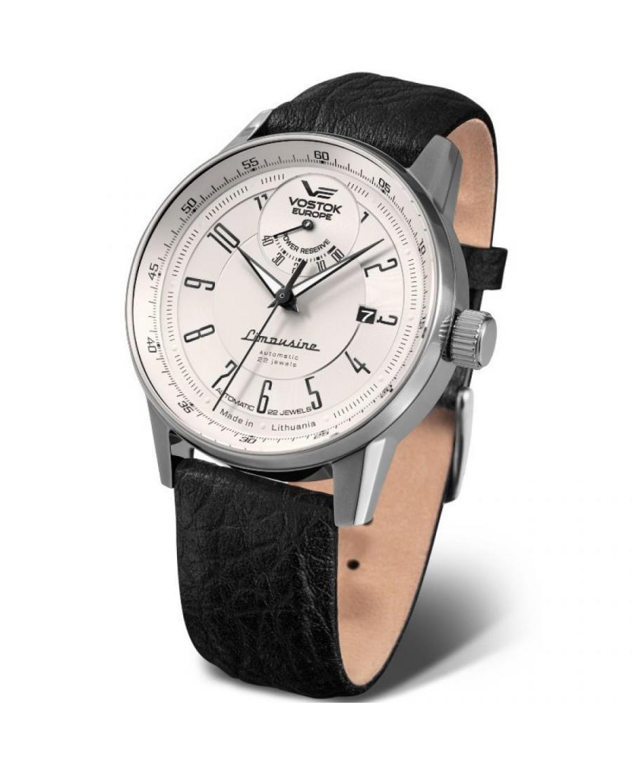Mężczyźni Moda klasyczny automatyczny analogowe Zegarek VOSTOK EUROPE YN85-560A684LE Biały Dial 43mm