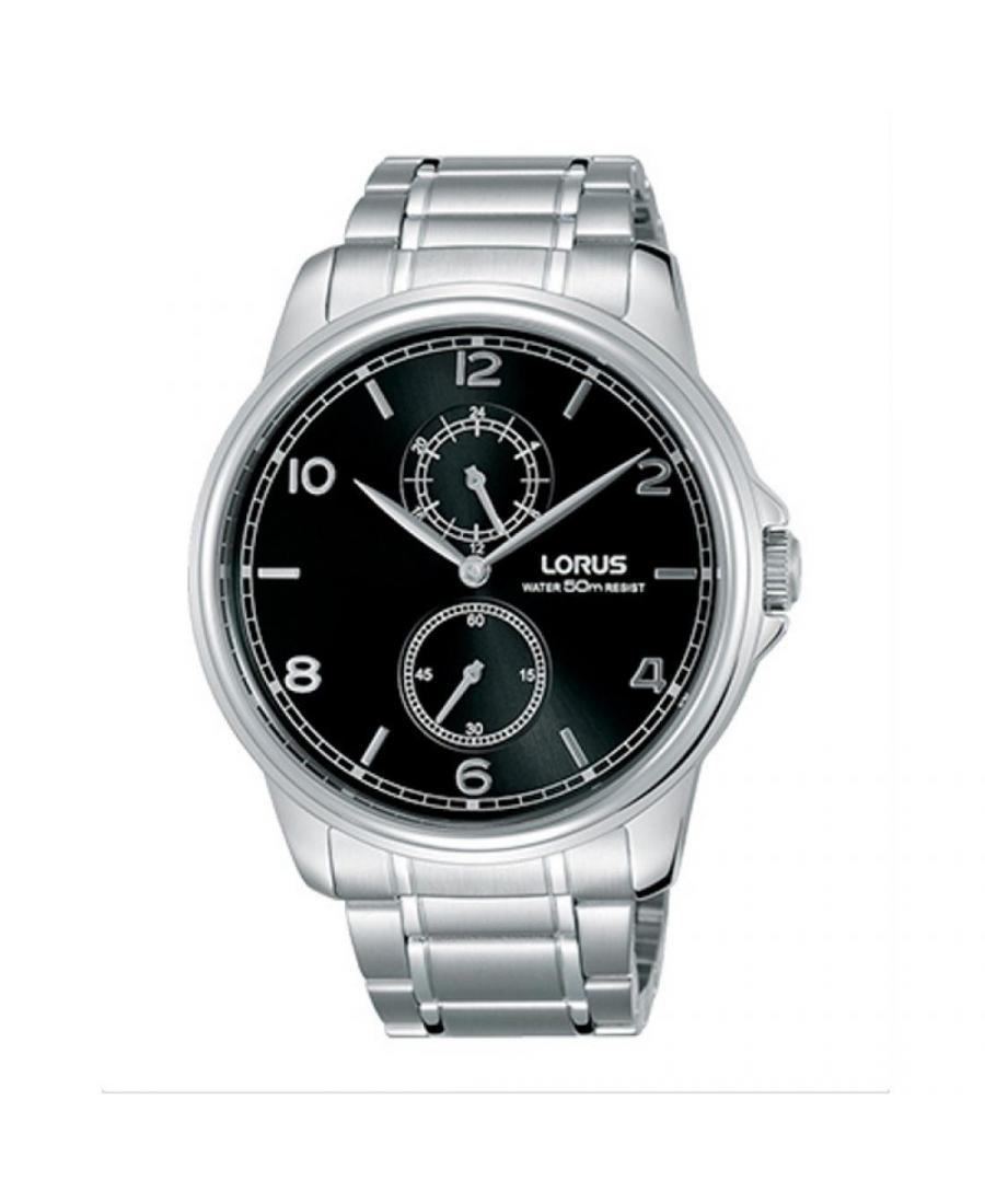 Мужские Классические Кварцевый Аналоговый Часы LORUS R3A21AX-9 Черный Dial 43mm