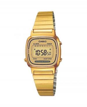 Women Functional Japan Quartz Digital Watch Alarm CASIO LA670WEGA-9EF Golden Dial 25mm
