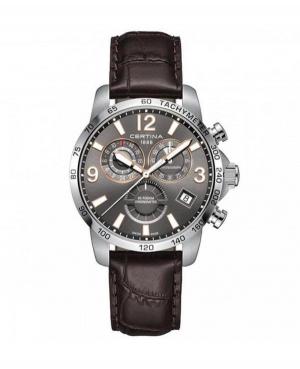 Men Fashion Luxury Swiss Quartz Analog Watch Chronograph CERTINA C034.654.16.087.01 Grey Dial 43mm