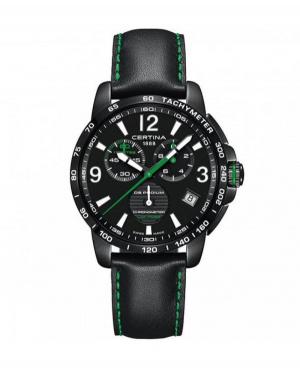 Men Fashion Luxury Swiss Quartz Analog Watch Chronograph CERTINA C034.453.36.057.02 Black Dial 43mm
