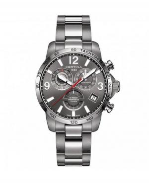 Mężczyźni Moda Luxury Szwajcar kwarcowy analogowe Zegarek Chronograf CERTINA C034.654.44.087.00 Srebrna Dial 43mm