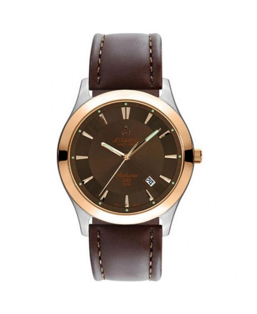 Mężczyźni Szwajcar klasyczny kwarcowy Zegarek Atlantic 71360.43.81R Brązowy Wybierz