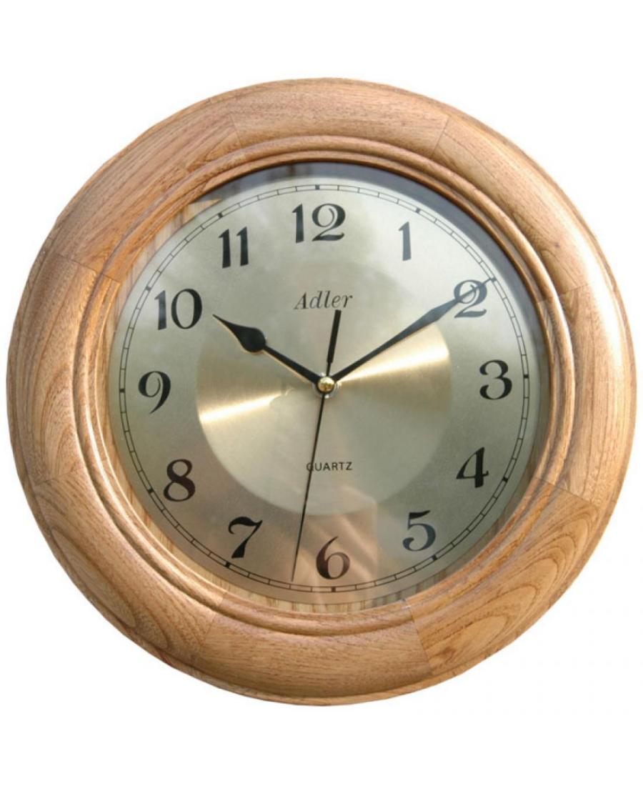 ADLER 21147O Wall Clocks Quartz Glass Oak