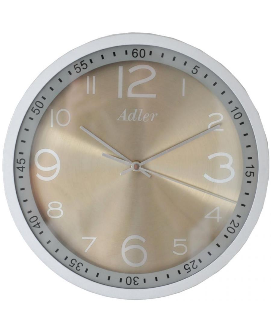 ADLER 30148GR Quartz Wall Clock Plastic Gray Plastik Tworzywo Sztuczne Szary